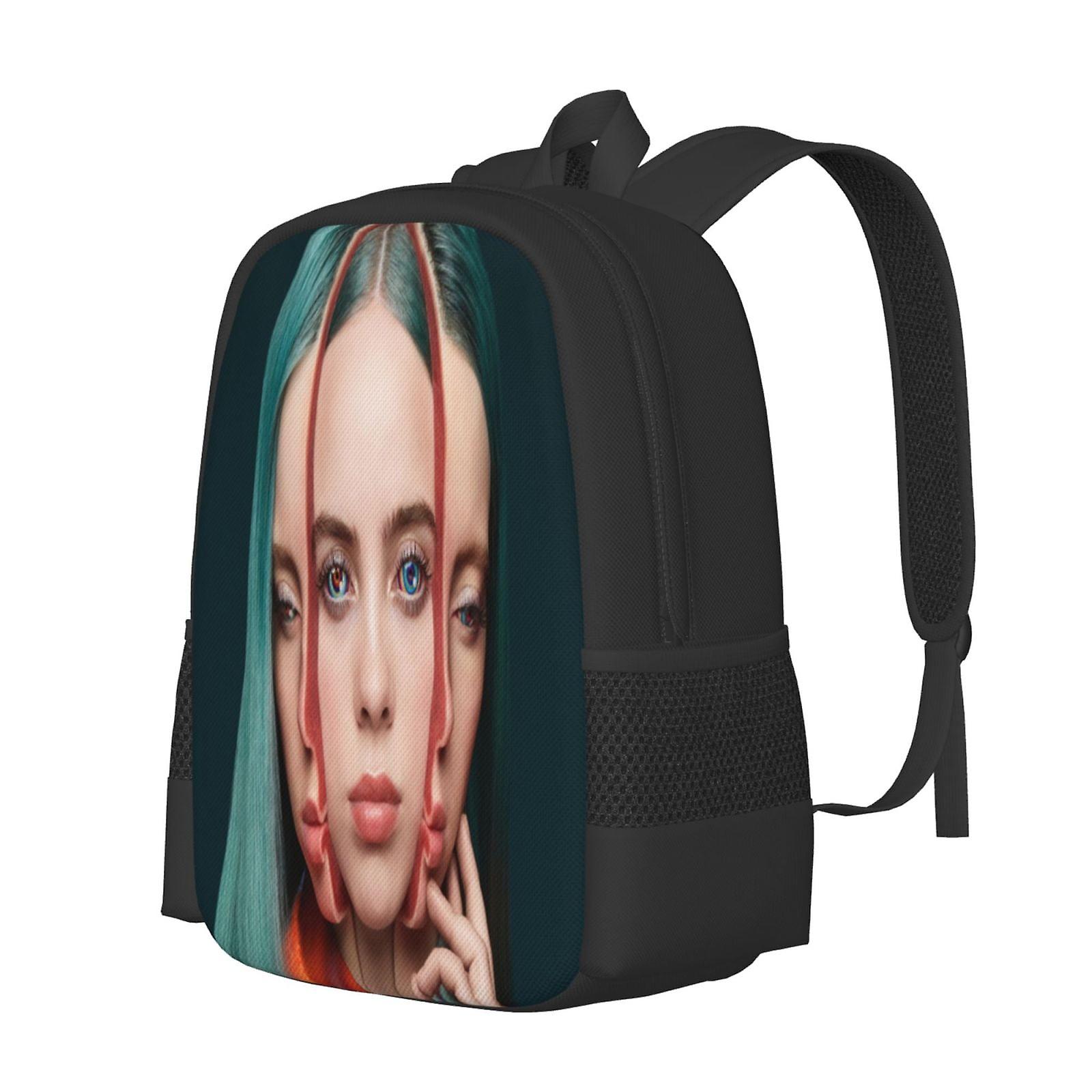 Sac à Dos Billie Eilish Grande Capacité Sac pour Ordinateur Portable Léger Bretelles Réglables Décontracté Grande Capacité
