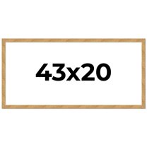 43x20 Frame Beige Real Wood Picture Frame Width 1.25 inches | Interior Frame Depth 0.5 inches |
