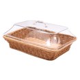 thumbnail image 1 of Cesta de ratán con tapa acrílica transparente para aperitivos pan, 1 of 7