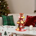 thumbnail image 5 of Horivan Christmas Cupcake Stand 3 Tier Dessert Tower Display with Food Safe BOPP Coating Sturdy Cardboard for Holiday Party Wedding Birthday Decoration Centerpiece, 5 of 6