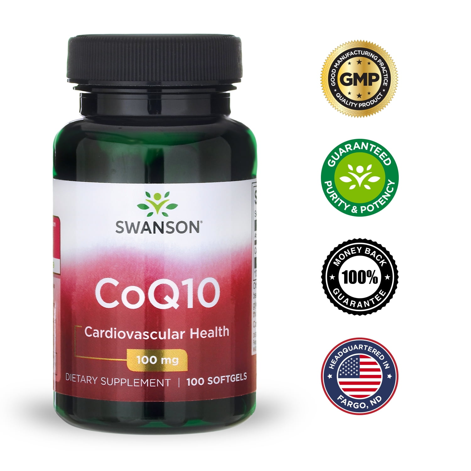 Swanson Dietary Supplements Coq10 - High Potency 100 mg Softgel 100ct