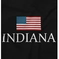 thumbnail image 2 of Indiana Pride American Flag IN USA Plus Size Crewneck Graphic Tee Shirt Brisco Brands 2X, 2 of 5