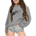 thumbnail image 3 of Tiijoy Big Girls Graphic Sweatshirt Dandelion Print Pullover Sweatshirt, Sizes 11-12, 3 of 3