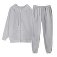 thumbnail image 4 of Sweatsuits Women 2 Piece Outfit Fleece Zip Up Jacket Oversized Hoodie Jogger Sweatpants Set Cozy Matching Sweat Sets, 4 of 5