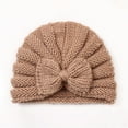 thumbnail image 2 of Wangkekeji Toddler Baby Boys Girls Knitted Cap Solid Bowknot Elastics Turban Hat Winter Hat, 2 of 3