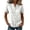 White, variant on cocolona Womens Summer Linen Tops Dressy Casual Solid Color Blouses Short Sleeve Crew Neck Button Shirts with Pockets