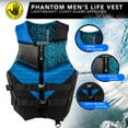 thumbnail image 2 of Body Glove Phantom Men's PFD Adult Life Jacket, Small, Blue, 2 of 6