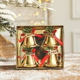 thumbnail image 2 of Lksixu Christmas Bell, Christmas Decorations, Glitter Gold Bells for Christmas Tree Hanging Ornaments, Wreath Baubles for Front Door Small Bell with Bow Gift for Party Wedding Friends Window, 2 of 5