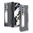 thumbnail image 2 of For Samsung Galaxy Z Fold 4 5G Phone Case，Shockproof Plating Clear Case,PC Stand Case Cover With Kickstand, 2 of 5
