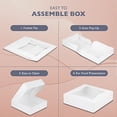 thumbnail image 2 of Fit Meal Prep 200 Pack 9 x 9 x 2.5 Inches Pie Boxes with Window, Square White Pastry Boxes, Auto Pop-up White Boxes for Cookies, Cakes, Muffins, Dessert, Packaging Boxes for House and Business Use, 2 of 7