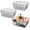 New-Black3, variant on Wire Baskets with Handles Wire Storage Organizer Bin Baskets, Pantry, Closets, Bedrooms - Set of 2（Black）