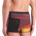thumbnail image 3 of Goofa Sunset Western Desert Cowboy Printed Men's Boxer Briefs Underwear, Moisture-Wicking Underwear, Trunk,Soft and Breathable Cotton Underwear-Small, 3 of 9