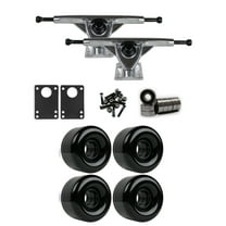 RKP Raw Longboard Trucks Wheels Package 65mm x 44mm 83A Black