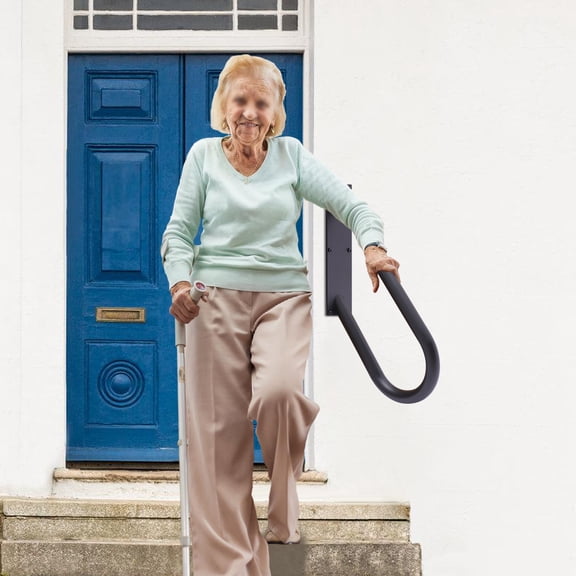 Wall Mounted Handrail 20 Inch Length Handrail Wall Mount Hand Railings for Stairs U-Shaped Railings