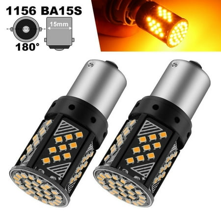 

2X 23W Amber 1156 Ba15S Led 70Smd 2016 Chip Car Turn Signal Reverse Light Bulbs