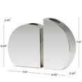 thumbnail image 5 of DecMode 6"W, 7"H Silver Stainless Steel Metal Vase with a Sleek Mirror Finish, Set of 2, 5 of 7