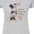 thumbnail image 3 of Disney - Minnie Nature Makes Me Happy - Juniors Fitted Graphic T-Shirt, 3 of 5