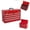 Red + Steel, variant on 【LuckyNote】Heavy Duty 21-Inch Portable Metal Tool Box with 4 Drawers, Ball Bearing Slides, Auto-Locking Security & EVA Liners, Powder Coated Tool Chest for Storage & Transport