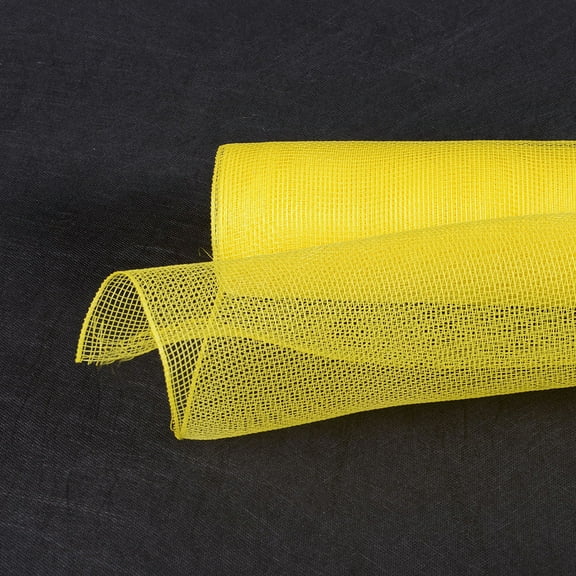 Yellow - Floral Mesh Wrap Solid Color - (21 Inch x 10 Yards )