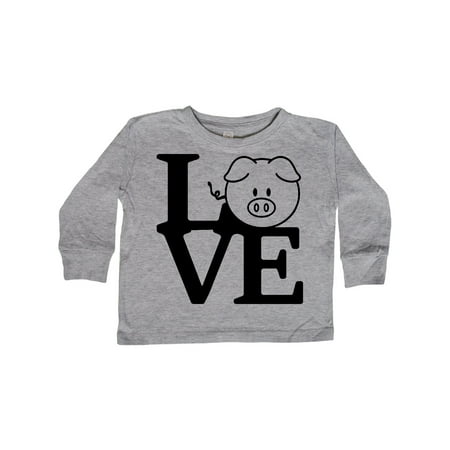 

Inktastic I Love Pigs 2 Gift Toddler Boy or Toddler Girl Long Sleeve T-Shirt