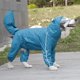 thumbnail image 4 of 1 Uds (12XL 、 azul) cubierta trasera impermeable para perros pequeños para pasear al perro en clima lluvioso ropa para mascotas ER, 4 of 5