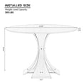 thumbnail image 5 of 47.24" Round MDF Wood Table | Perfect for Kitchen, Cafe, and Milk Tea Shop, 5 of 6