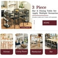 Walsunny Dining Table Set Small Bar Table Kitchen and Chairs Set for 2