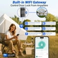 thumbnail image 3 of Door Lock,Blacksmith 7 in 1 Smart Door Lock and Handle Set with Built-in Wifi Gateway,Palm Print&Facial Unlock,Black, 3 of 10
