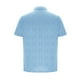 thumbnail image 5 of Blusa y camisa de manga corta con cuello vuelto para hombre, color liso, informal, holgada, con cremallera, de manga corta, con cuello vuelto, blusa de poliéster para hombre, 5 of 6