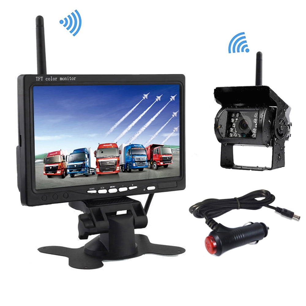 2x IR sans fil Caméra+7" LCD HD Moniteur de recul Voiture Rear View Truck/Bus/RV 