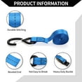thumbnail image 4 of Unique Bargains Ratchet Tie Down Straps Adjustable 800kg 300cm/118.11" 1 Set Blue, 4 of 7