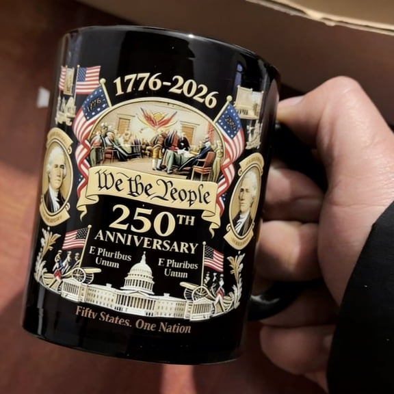 250th Anniversary Patriotic Coffee Mug 1776–2026 Military Theme Ceramic Cup 11oz Heat Resistant Independence Day Drinkware Gift for Veterans Military Graduation Retirement