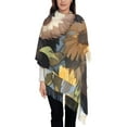thumbnail image 3 of Fotbe Clear Sky Cute Sunflower Panda Print Womens Fall Winter Scarf Tassel Soft Warm Blanket Scarves Womens Shawl Wraps, 3 of 8