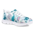 thumbnail image 2 of Suhoaziia Sneakers for Kids with Designs Boys Girls Low Top Cartoon Whale Star Print Footwear Comfortable Breathable Jogging Air Mesh Lace Up Shoes Size 2, 2 of 4
