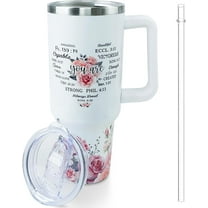 Christian Gifts for Women - Inspirational Gifts, Religious Gifts for Women - Thank You Gifts for Women - Birthday Gifts for Mom, Friend, Sister Coworker - Jesus 40oz Tumbler with Handle and Straw