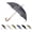 Black Blue White Check, variant on Auto Open Water Repellent Stick Umbrella with Classic Wood J Hook Handle