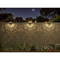 thumbnail image 7 of Mandala Solar Fence Lights Outdoor Solar Step Wall Lamp Garden Decor(pack of 6), 7 of 7