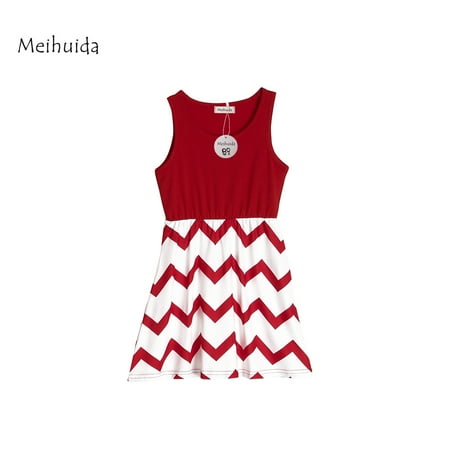

Mother and Daughter Family Matching Dress Boho Wave Stripe Maxi Dress Mom Kid Family Matching Sleeveless Patchwork Beach Dress