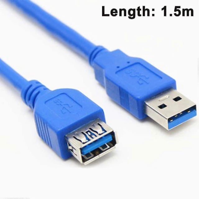 Cable de extensión USB 3.0 de 3 m, cable de datos de alta velocidad de hasta 5 Gbit/s.