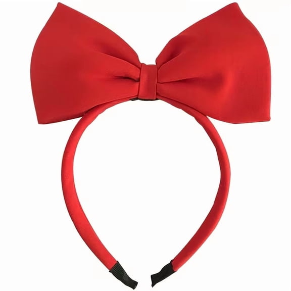 Vintage Red Bow Headband for Women Non-Slip Bohemian Hair Accessory