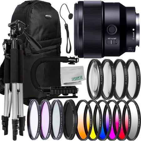 Ultimaxx Deluxe Sony FE 85mm f/1.8 Lens (International Model) Bundle - Includes: Variable Neutral Density Filter Lightweight Tripod & Much More (23pc Bundle)