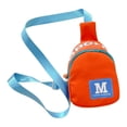 thumbnail image 2 of Bolso de pecho para niños a la moda bandolera con letras de lona ​​sencillo para niños (rojo), 2 of 5