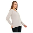 thumbnail image 4 of Wear Sierra Women’s Long Sleeve V-Neck T-Shirt, Stone Soft Pima Cotton, Small, 4 of 9