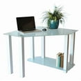 thumbnail image 2 of RTA Home & Office CT-013W Frosted Tempered Glass Gloss White Corner Computer Desk, 2 of 3