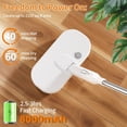 thumbnail image 5 of Adjustable Cordless Electric Spin Mop with self-propelled water sprayer/8000mAh Battery/LED Headlight,self-propelled design with 6 Washable mop Pads for Hardwood, Tile Floors, Quiet Cleaning/Waxing, 5 of 8