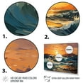 thumbnail image 3 of Designart "Orange Blue Lyrical Abstraction Lyrical Sunset" Modern Floater Framed Canvas Art Print, 3 of 7