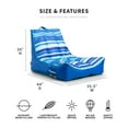 thumbnail image 4 of Big Joe Captain's Float No Inflation Needed Pool Lounger with Drink Holder, Blurred Blue Double Sided Mesh, Quick Draining Fabric, 3 feet, 4 of 10