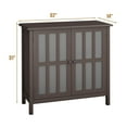 thumbnail image 2 of Costway Buffet de Rangement Armoire Porte en Verre Table Console Serveur Présentoir Marron, 2 of 10