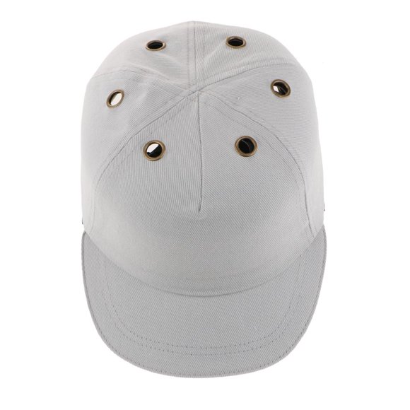 Casco de seguridad para el trabajo, estilo gorra de béisbol, protector de cabeza, para uso en taller gris claro