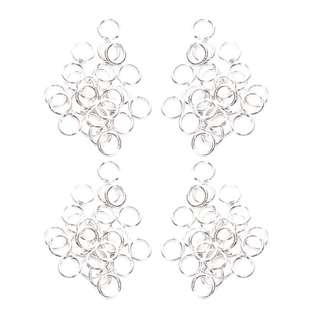EeaseCA 180PCS Multi-purpose Metal Round Ring for Bags Ring DIY Accessories - 12MM (Silver)